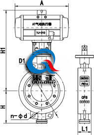 D673H/F氣動硬密封對夾蝶閥