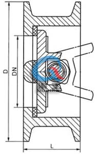 對(duì)夾雙瓣止回閥 (結(jié)構(gòu)圖)